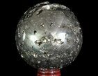 Polished Pyrite Sphere - Peru #65869-1